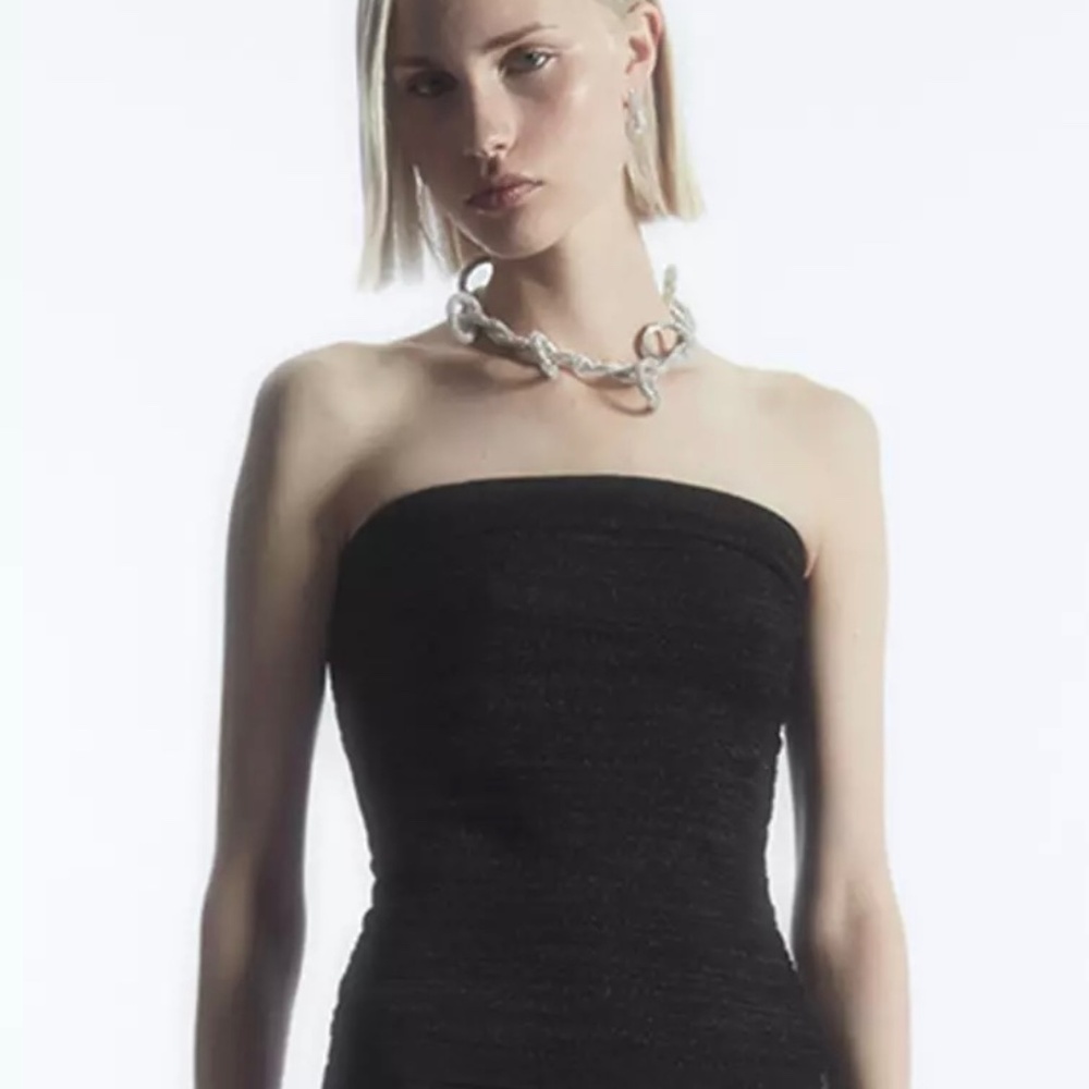 NWT- COS Sparkly Textured Bandeau Top